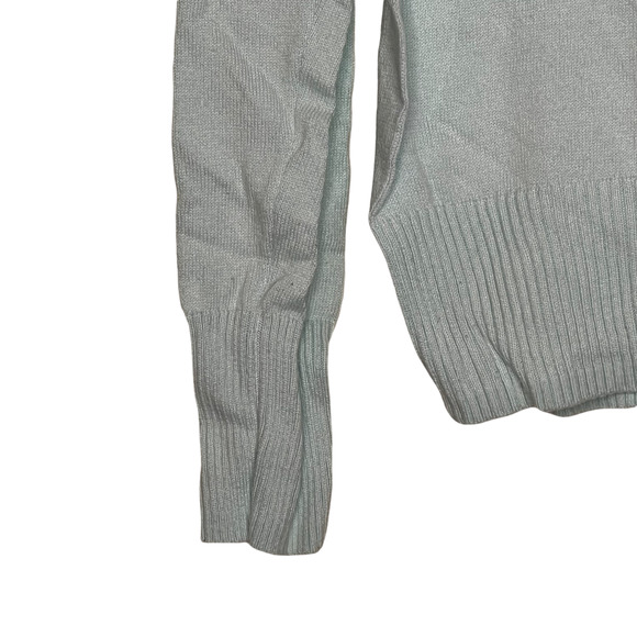 Old Navy Womens Sweater Size Medium Teal Cotton Crew Neck - Picture 3 of 5